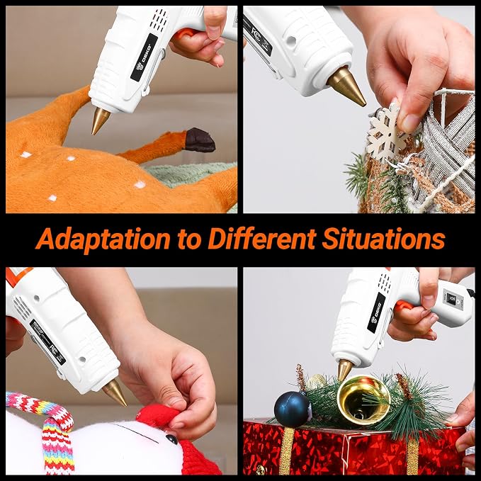 Hot Glue Gun Full Size: DEKOPRO 60/100Watt Dual Temp Hot Glue Gun Kit - Image 6