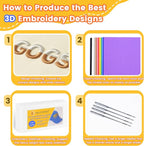 New brothread - 16 Options- 15PCS Embroidery Puffy Foam 9″x12″ Large Size 3MM - Image 6