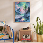 Offito Aurora Diamond Art Kits for Adults, 5D Snowy Mountains Lake Diamond - Image 3