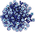 100pcs Evil Eye Polymer Clay 10mm Spacer Beads by LUBINGSHINE