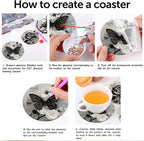 Clendo 8 Pcs Gothic Diamond Art Coasters Kit - Image 9