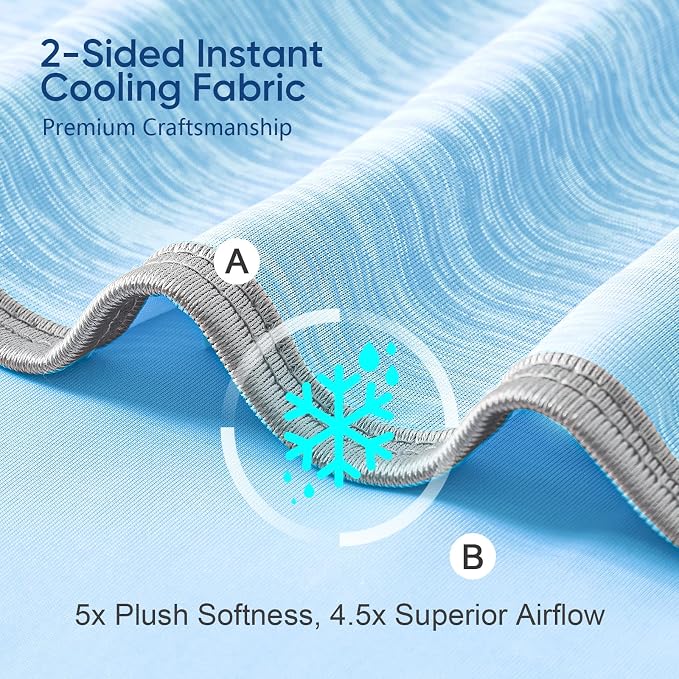 KMUSET Cooling Blanket Twin, Double Sided Summer Cooling Blankets - Image 3