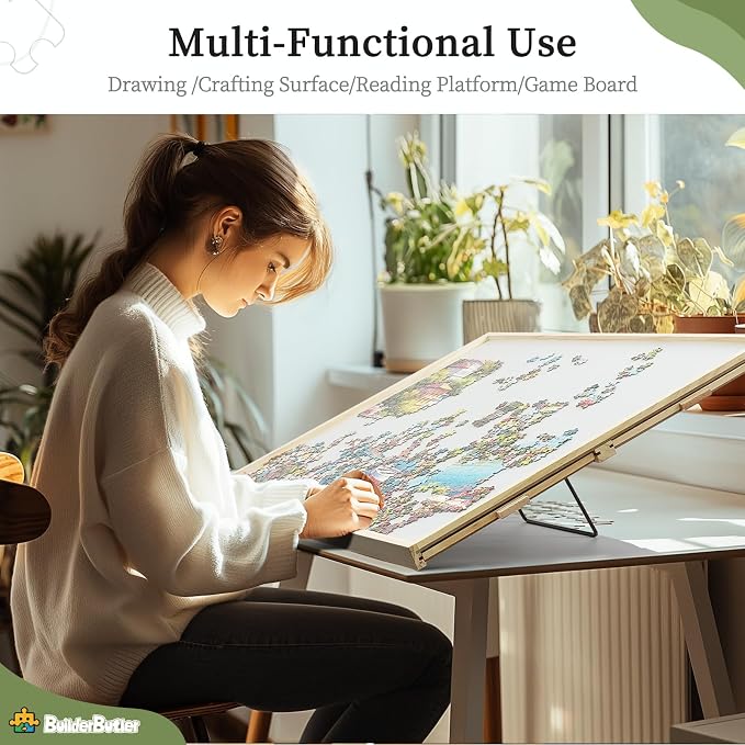 BuilderButler 2000 Pieces 2-in-1 Tilting & Rotating Puzzle Board – Portable - Image 6