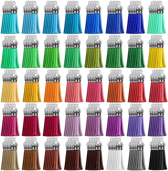 Cridoz 200pcs Leather Keychain Tassels Bulk by cridoz