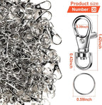 LEOBRO 480PCS Lobster Claw Clasps and Key Rings, Keychain Making Kit - Image 3