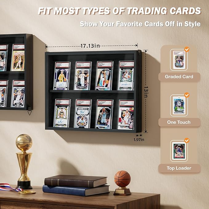 Emfogo Card Display Case, 2 Pack Trading Card Display - Image 5
