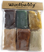 Woolbuddy Needle Felting Wool, Natural Handmade Wool Roving, 6 Vibrant Colors by Woolbuddy