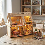 3D Puzzle House, Fantasy Villa Model Kit DIY Miniature Dolls House Kits - Image 5