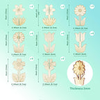 DIY 3D Flower Spring Wood Crafts to Paint, Spring Unfinished Wooden Slices - Image 2