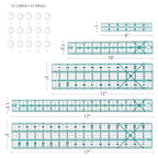 Sewing Ruler, 5 Piece Quilting Rulers, 3 x17 Inch, 1.5 x17 Inch, 3 x12 Inch - Image 2