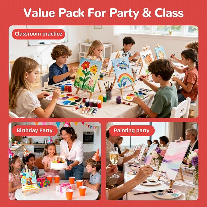 Canvas Boards 40 Pack, 8x10 Inch Small Painting Canvas Panels 100% Cotton | - Image 3