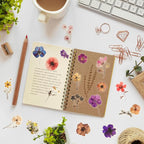 52Pcs Transparent Flora Scrapbook Stickers Pack, Colorful Wildflower Daisy Rose - Image 4