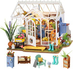 Rolife DIY Miniature Dollhouse Kit, Build 9.6" Greenhouse Diorama Kit Building by Rolife