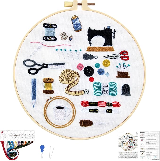 Crafmanoe Hand Embroidery Kits for Beginners Adults, Crewel Embroidery DIY Kits by Unknown