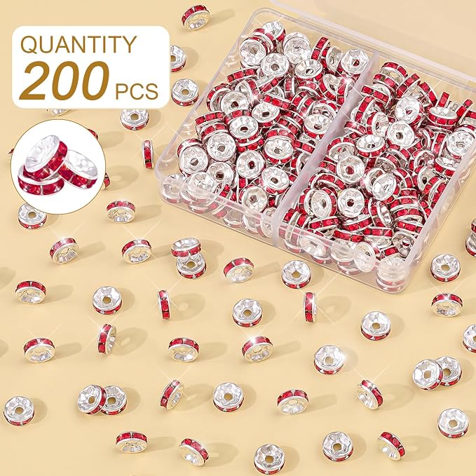 TINKRSTUFF 200 pcs 8mm Spacer Beads - Image 2