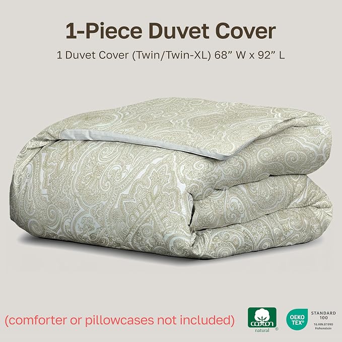 California Design Den Natural 100% Cotton Twin Duvet Cover/Twin XL Only - Image 5