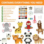 Craftorama Sewing Kit for Kids, Fun and Educational Wild Animal Craft Set for - Image 2