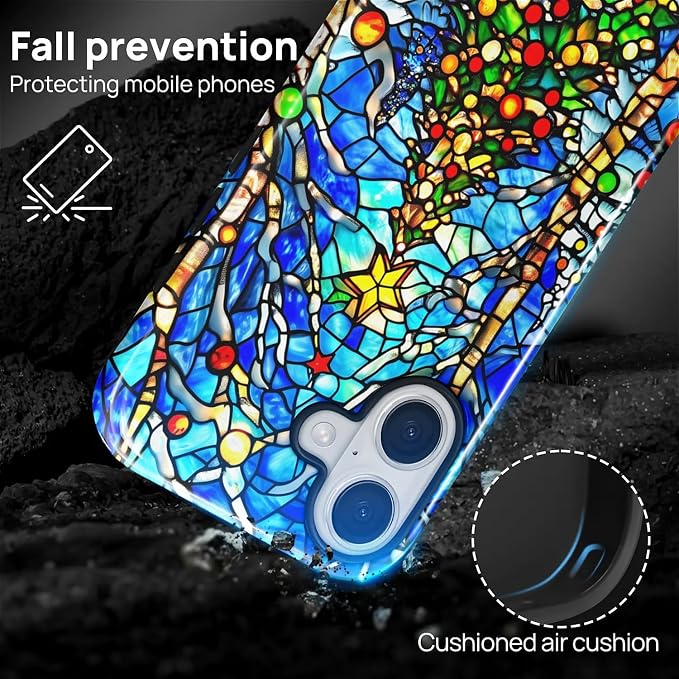 Case for iPhone 17, Scratch Resistant Hybrid Double Layer Hard Shell，Christmas - Image 3