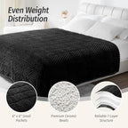 Wemore Fleece Weighted Blanket for Adults, Dual Sided Cozy Soft Sherpa Heavy - Image 4