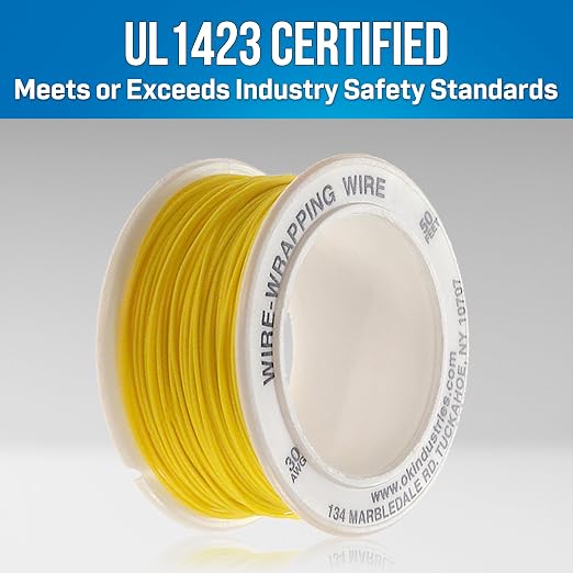 Jonard Tools R-30Y-0050 Yellow Insulated Kynar Copper Wire Roll, 30 AWG - Image 6