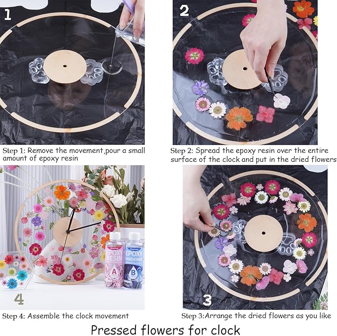 92Pcs Pink Dried Pressed Flowers - Image 6