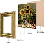 eletecpro 3x4 Vintage Picture Frame, Glass Cover, Horizontal or Vertical - Image 2
