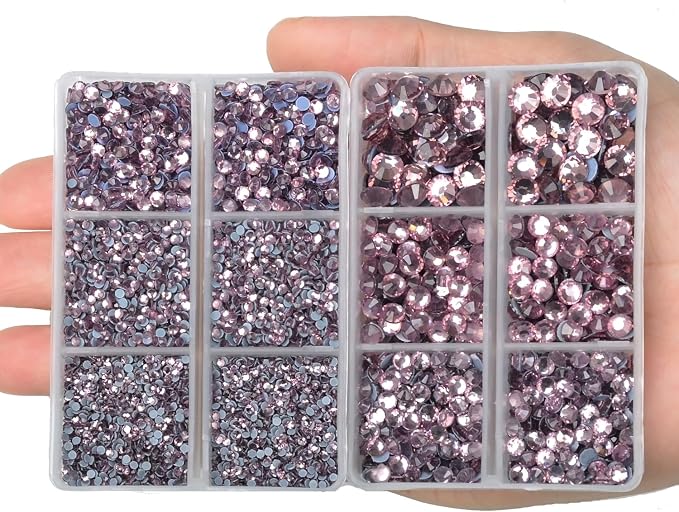 10000Pcs 2-Boxes Mixed Size Hot Fix Round Crystals Gems Glass Stones Hotfix - Image 4
