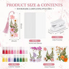 Fuyoooo 61 Pcs Pressed Flowers Bookmark Making Kit, DIY Bookmark Laminating - Image 2