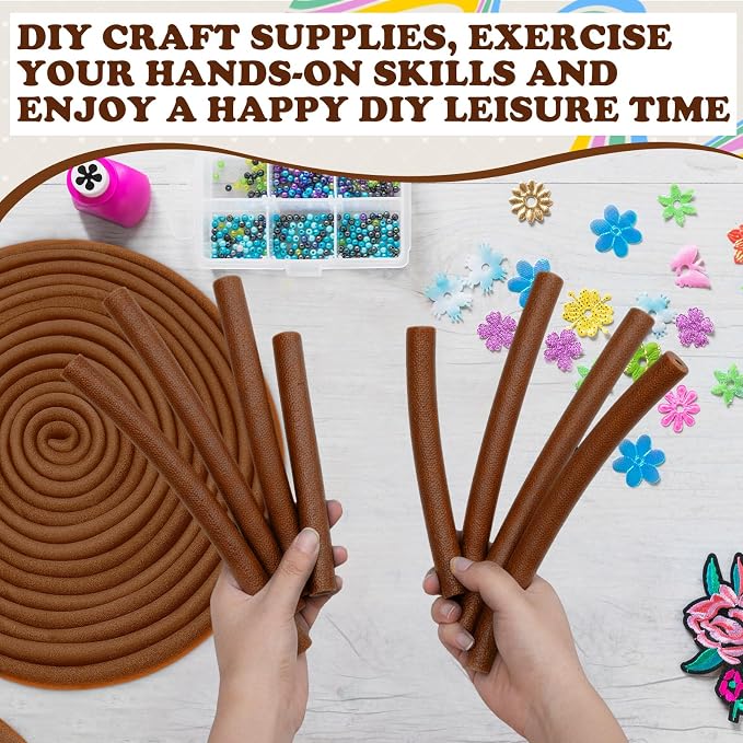 Frienda 5/8 Inch x 40 Ft Brown Foam Noodles - Image 4