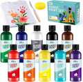 10 Colors Fabric Paint for Clothes, Non-Toxic & Permanent, Washer Safe Soft by LETSRESIN