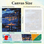 Paint by Numbers Kit for Adults, Night DIY Acrylic Painting Kit, 16x20 Inch | - Image 3