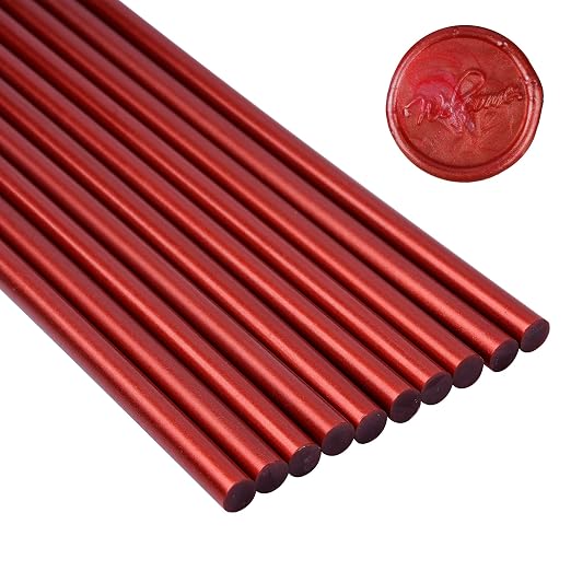10 Pieces Sealing Wax Glue Sticks, 8 Inch Long Mini Hot Glue Gun Sticks by WWYICHEN