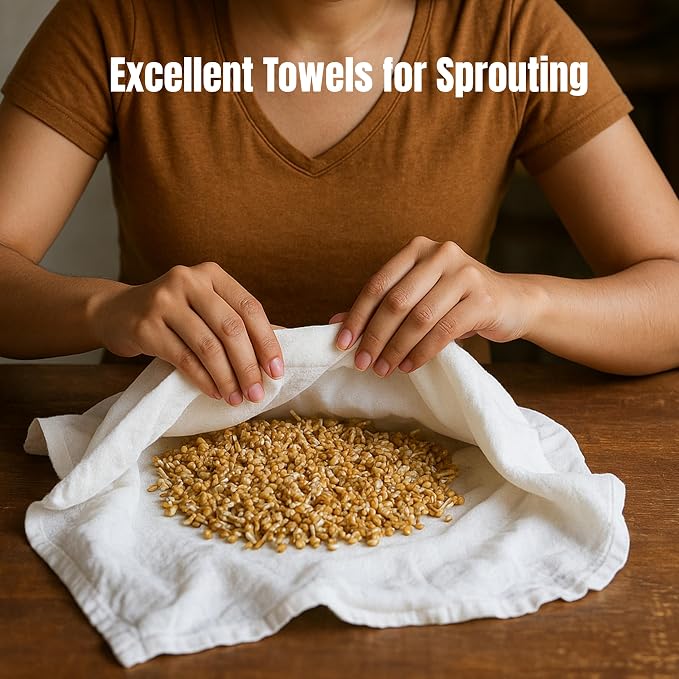Flour Sack Towels | Tea Towel for Crafts| Kitchen Dish Cotton Blank Towel for - Image 8
