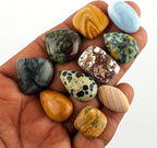 10pcs, Natural Gemstone Cabochon, Wholesale Assorted Flatback Crystals - Image 3
