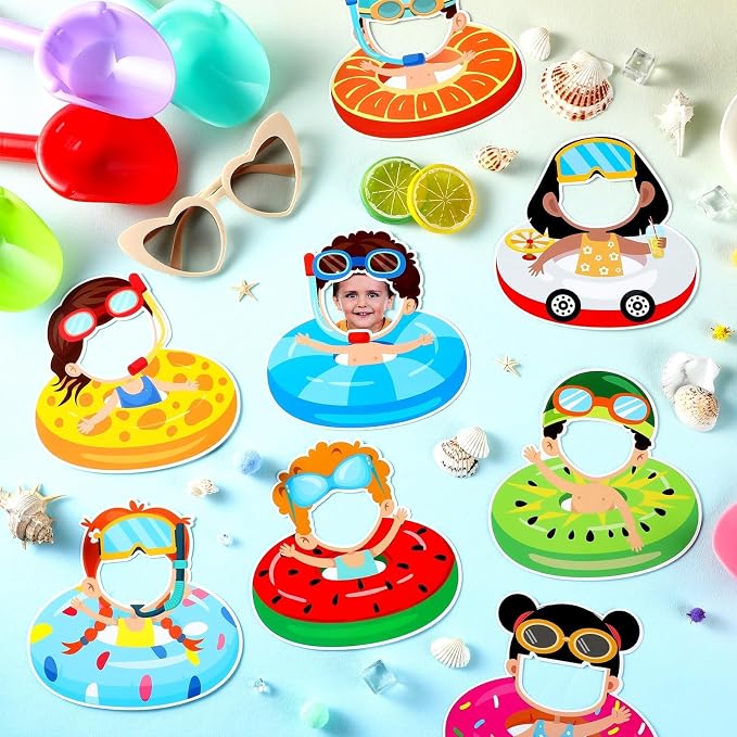gisgfim 80Pcs Summer Cutouts Swim Ring Decorations Bulletin Board Summer - Image 4