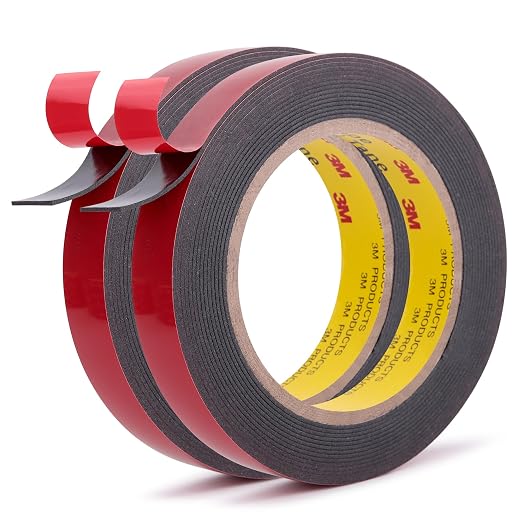 3M Automotive Acrylic Plus Tape, 0.79" x 18Ft, Dark Gray, 2 Pack | Double Sided by AdhesiveTapeAppliedtoLife