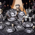 450 Pcs Death to My 20s Tableware Set Black White 30th Birthday Party - Image 4
