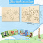 COCHIE 10 Pieces Large Cute Animals Unfinished Wood Crafts to Paint - Image 2