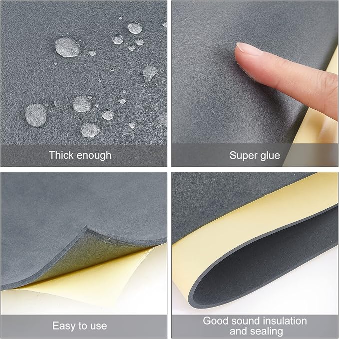BENECREAT 4mm Thick 78.7x11.8 Inch Self-Adhesive EVA Foam Roll - Image 4