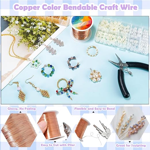 328 Feet Tarnish Resistant Copper Wires 28 Gauge Jewelry Craft Wires Beading - Image 3