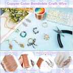 328 Feet Tarnish Resistant Copper Wires 28 Gauge Jewelry Craft Wires Beading - Image 3