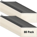 Reginary 80 Pack Canvas Zipper Makeup Bags Bulk Pencil Pouches Blank DIY Craft by Reginary