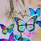 32 Sheets Holographic Sticker Paper Clear Vinyl Self Adhesive Waterproof - Image 5