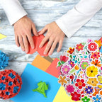 400Pcs Flower Foam Stickers Assorted Spring Summer Colorful Flower Shaped - Image 5