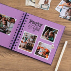 potricher 7 x 7 Inch DIY Scrapbook Album 40 Pages Hardcover Kraft Paper Scrap - Image 3