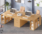 SEDETA Fluted 96.5" Computer Desk - Image 8