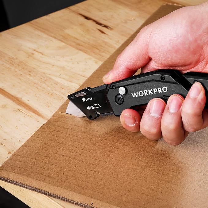 WORKPRO Folding Utility Knife, Box Cutter - Image 8