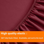 TAIMIT Burgandy Twin Size Comforter Set - Image 6