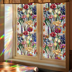 Floral Stained Glass Window Privacy Film, Retro Decorative Rainbow Window - Image 6