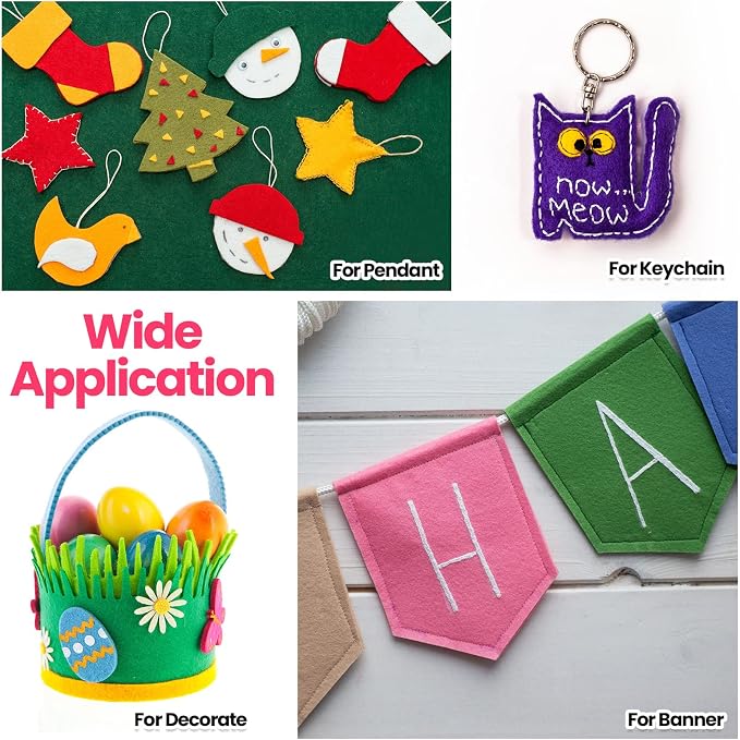 Reginary 240 Pcs 6 x 6 Inch Felt Sheets - Image 6